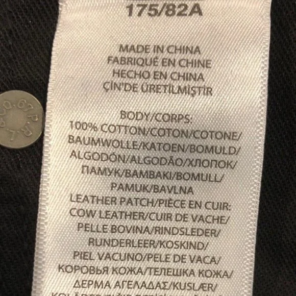 Polo Ralph Lauren Moto Jeans Black Ankle Cropped Size 26R New w/Tag